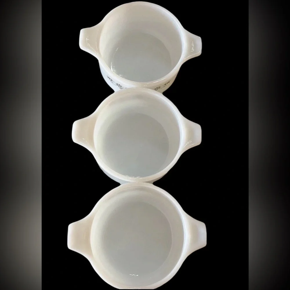 Vintage Corning Ware Spring Blossom Brown Daisy Covered Soup Bowls Set